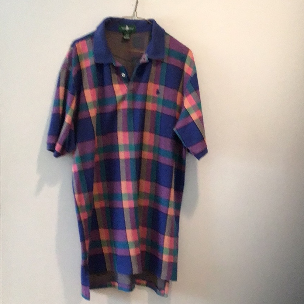 Men’s Hunt Club Short Sleeve Plaid Shirt Large Tall